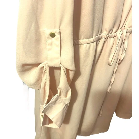 Charlotte Russe Pink Relaxed Tunic with Tie Front - Picture 6 of 10